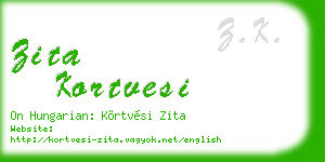 zita kortvesi business card